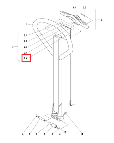 Jungheinrich 50410215 Linkage Lowering Rod - Image 2